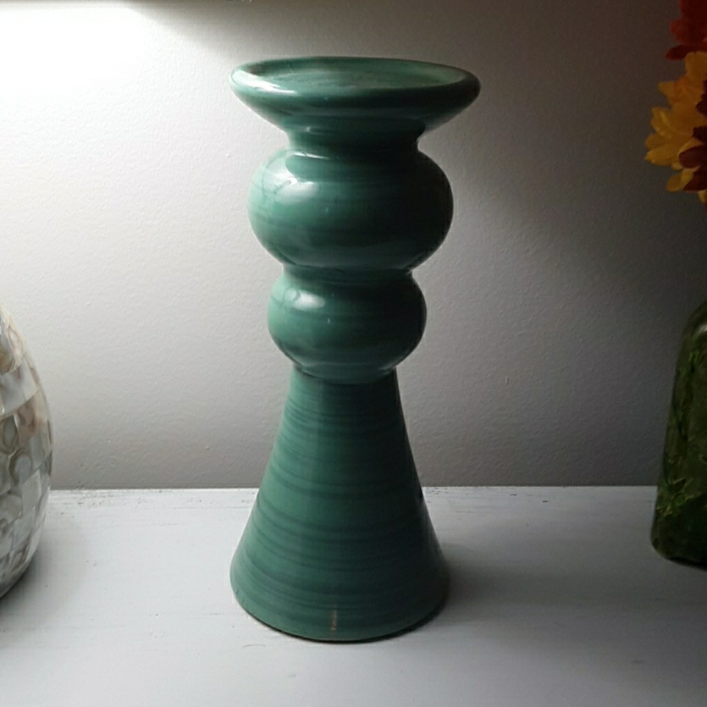 Turquoise candle holder